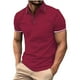thumbnail image 1 of Camisa Hawaiana para Hombres Casual Delgado Cuello de Vuelta Color Sólido Manga Corta, Camiseta Blusa para el Verano, 1 of 4