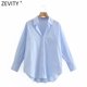 thumbnail image 1 of Zevity, nuevas camisas informales de popelina ajustadas de Color caramelo para mujer, blusa de manga larga para mujer de oficina, blusas Chic Chemise LS9405 Tan Jianjun unisex, 1 of 2