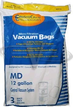Central Vacuum Replacement Bags Dream Vacuum 1 Pack = 3 Bags 