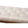 thumbnail image 5 of Baxton Studio Ainsley Modern and Contemporary Light Beige Fabric Upholstered Walnut Finished Solid Rubberwood Bench, 5 of 5