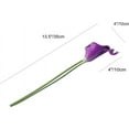 thumbnail image 2 of Morttic 20pcs Artificial Calla Lily Silk Flowers 13.4" for Home Kitchen Wedding Table Decoration (Purple), 2 of 18