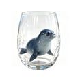 thumbnail image 2 of SLYNSHome Stemless Wine Glass Sea Animals Printed Design, Clear Coastal Nautical Tumbler For Wine Water, Ocean Lover Home Bar Decor, 2 of 5