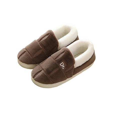 

Difumos Unisex Plush Slippers Memory Foam Fuzzy Slipper Cozy House Shoes Indoor Lightweight Winter Shoe Comfort Faux Fur Lined Warm Moccasins Coffee 8.5-9