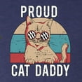 thumbnail image 2 of Proud Cat Daddy Cat Lover Mens Premium Tri Blend T-Shirt, Vintage Navy, XX-Large, 2 of 5
