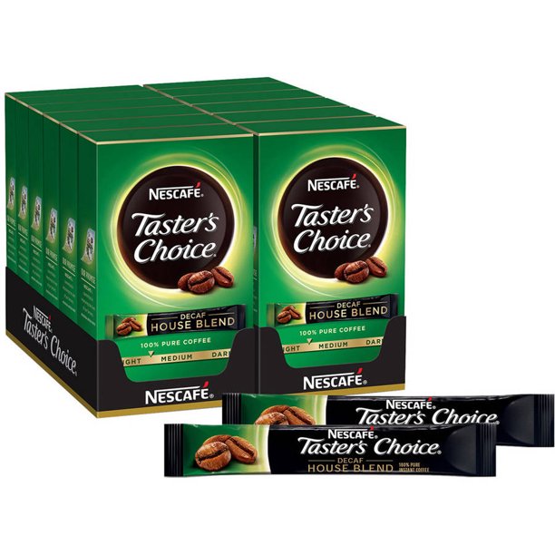 Nescafe Taster's Choice Decaf House Blend Instant Coffee, 0.52 oz, 12