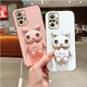 thumbnail image 2 of Note10 Correa De Conejo Chapado Teléfono Funda Para Titular Xiaomi Redmi Note 10 Pro Max 10s Nota 10 4G 5G Redmi10 10C 10A Soporte Cubierta Trasera, 2 of 4