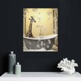 thumbnail image 4 of GOSMITH Black White Giraffe in Bathtub Canvas Wall Art Print Animal Picture Decor for Bedroom Bathroom (12"x16"), 4 of 4