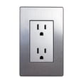 thumbnail image 1 of SET 2 PLACAS DOBLE CONTACTO Sanelec 4633 Acero Inoxidable, 1 of 5