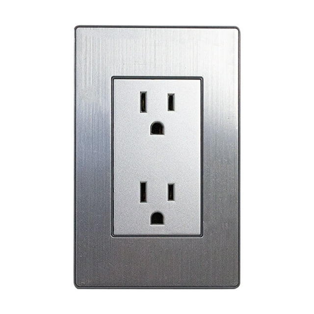 SET 2 PLACAS DOBLE CONTACTO Sanelec 4633 Acero Inoxidable