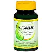 Migrelief - Migraine Relief Supplement - 400 mg / 360 mg /100 mg Strength - Caplet - 60 per Bottle