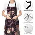 thumbnail image 4 of Kdxio Romantic Paris Apron with Pockets Adjustable Kitchen Aprons for Men Women Waterproof Aprons for Cooking,Drawing,Crafting, Baking Household Cleaning, 4 of 5