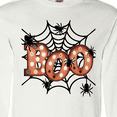 thumbnail image 4 of Inktastic Halloween Boo with Spiders in Web Long Sleeve T-Shirt, 4 of 5