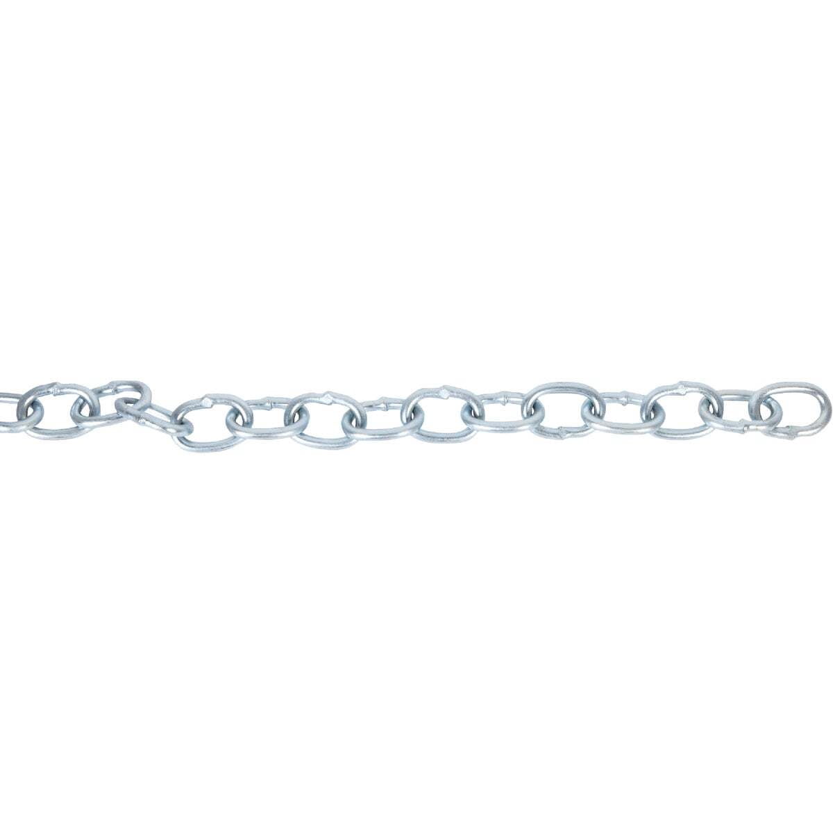 Unbranded Campbell Low-Carbon Steel Coil Chain - Zinc-Plated, Passing Link - 50 Ft, #2/0 — Residential Use, Standard Application