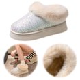thumbnail image 1 of Pantalias Difusas La Casa Botas Nieve para Mujeres Esponjosas Interiores Al Aire Libre, 1 of 9