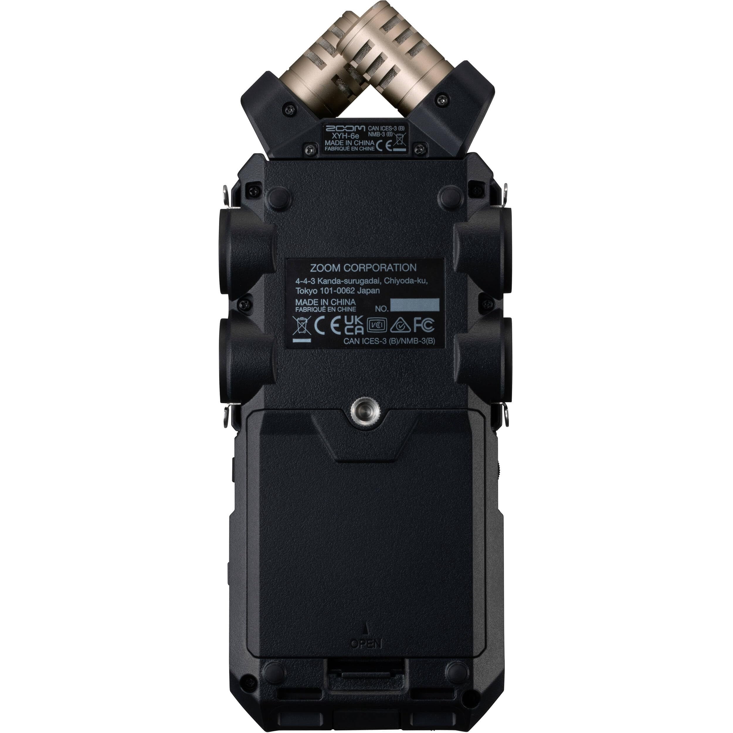 Zoom H6essential 2024 Model, Essential Series with 32-Bit Float, 6-Track Recorder, Stereo Microphones, 4 XLR/TRS Inputs, for Musicians, Podcasters, & Filmmakers with 64GB Card, Batteries + Bundle