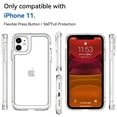thumbnail image 2 of Feishell Clear Case for iPhone 11 6.1 inch,Shockproof Hybrid Soft TPU Bumper Anti-Scratch Hard Acrylic Back Transparent Slim Phone Case Cover for iPhone 11,Clear, 2 of 8