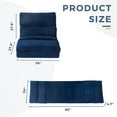 thumbnail image 7 of MAXYOYO Fluffy Soft Bean Bag Sofa Bed,Extra Thick Adult Floor Mattress with Washable Soft Faux Fur Cover,Folding sofa bed for Bedroom Living Room,Navy,Single, 7 of 7