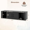 thumbnail image 2 of Giantex Wall Mounted Storage Cabinet, 2 Cube Floating Media Hanging Desk w/2 Doors, Home Office Furniture, Black, 2 of 5