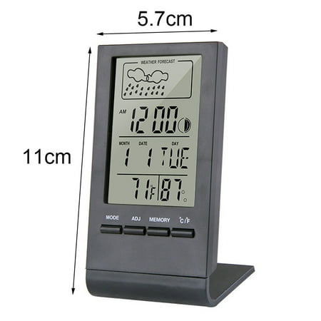 

Oyzv Indoor/Outdoor Thermometer Hygrometer Gauge Indicator Weather Station Automatic Electronic Temperature Humidity Monitor Clock