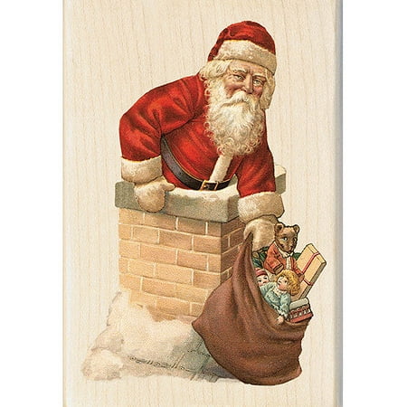 Wood Chimney - Inkadinkado Wood Stamp, Santa Chimney