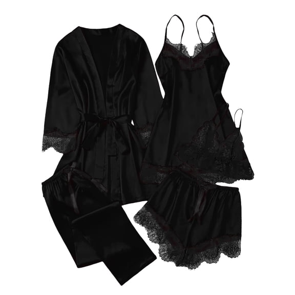 Turilly Women's Sleepwear Long Pants Pajama Sets Five Piece Set Home