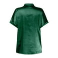 thumbnail image 4 of Summer Tops for Women 2025 Silk Button Down Satin Short Sleeve V Neck Casual Work Blouse Summer Shirts for Women GN1 XL, 4 of 5