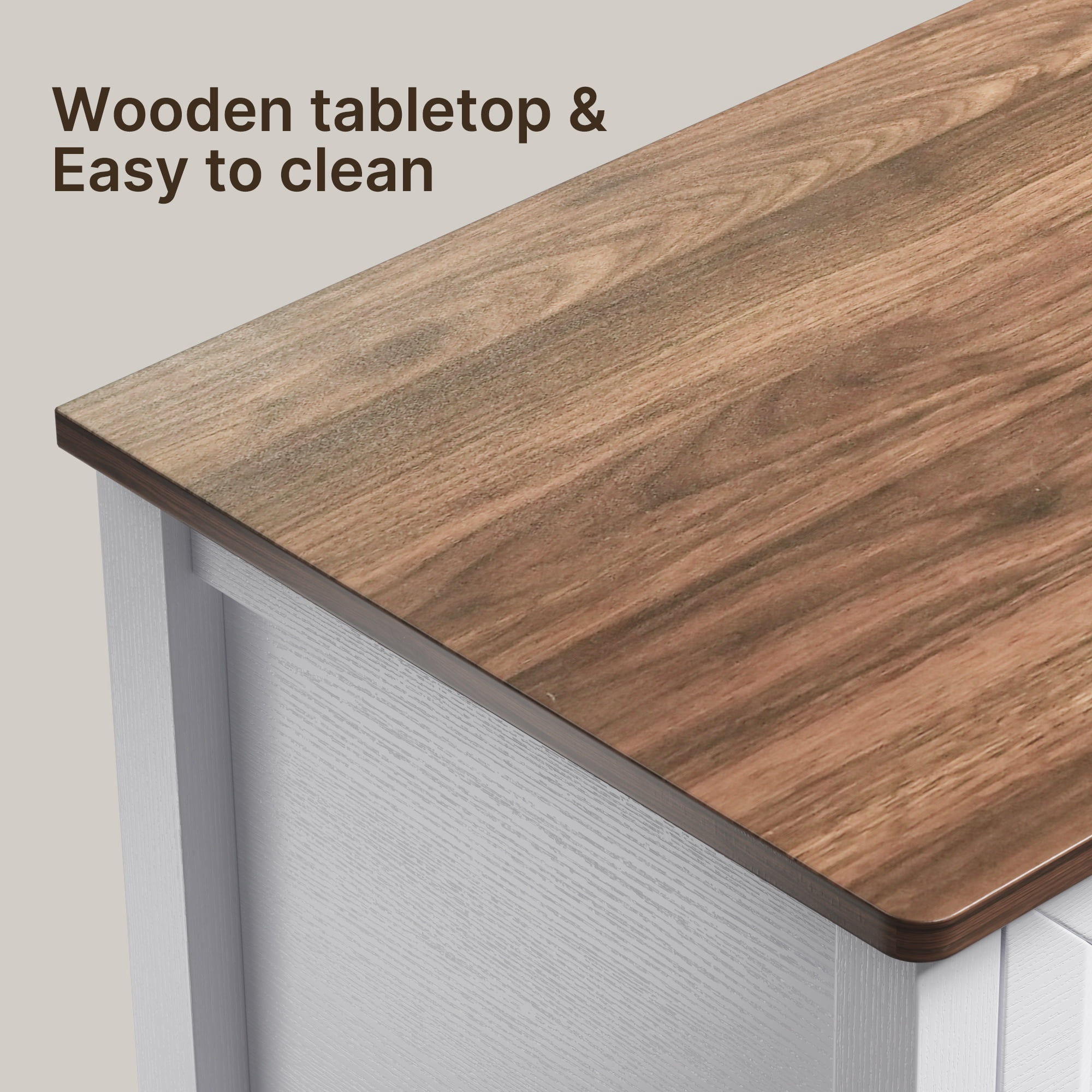 Dresser for Bedroom, Asofer 5 Drawer White Dresser Cabinet with Metal Handle, Modern Wood Chest for Bedroom, Living Room