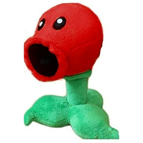 Skpitin Plant Vs. Zombie Plush 8 Inches Peashooter Fire Red Doll Stuffed Animals Plushies for Birthday, Hallowen Zombies Valentinas, Christmas, Super Gift for Fans