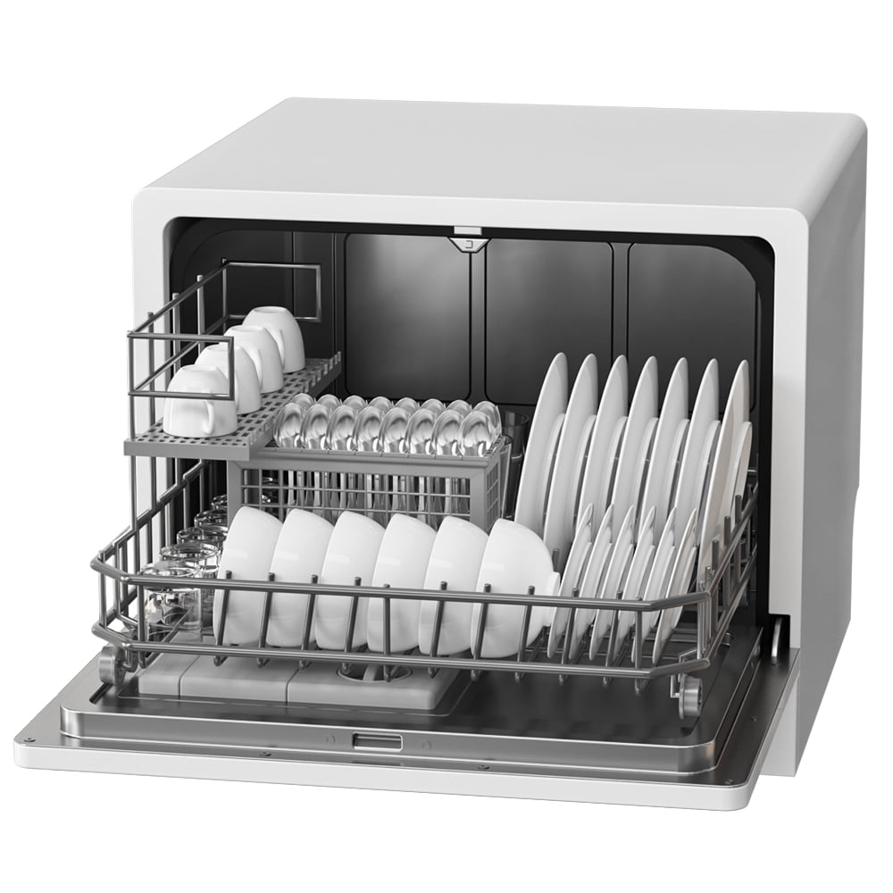 Warmtoo 6Piece Countertop Dishwasher Counter Top Dishwasher Machine