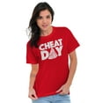 thumbnail image 4 of Cheat Day Pizza Fitness Food Craving Plus Size Crewneck Graphic Tee Shirt Brisco Brands 5X, 4 of 5