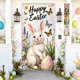 thumbnail image 1 of Funda de puerta de Pascua 35x72 pulgadas - Cortina de poliéster con cuerda y cinta para decoración de pared y mesa - Decoración multicolor para fiestas navideñas, 1 of 6