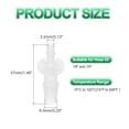 thumbnail image 2 of Hose Barb Reducer, 6 Pcs 1/4" to 1/8" Hose ID Connectors Joint Plastic Pipe Fitting Splicer Mender Adapter, White, 2 of 7