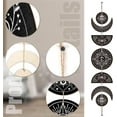 thumbnail image 3 of 7pcs Moon Phase Wall Hanging Boho Decor Wooden Wall Art Witchy Decor Rustic Black Wood Sign Decorative Modern Art Wall Spiritual for Bedroom Apartment Bar Living Room 6.3 x 37.1 Inch(Eye) Black, 3 of 7