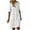 White, variant on Edvintorg Womens Summer Dresses Beach Casual Tshirt Fashion Spring Summer Short Sleeve V-Neck Mid-Calf Dress Vacation Outfits for Women