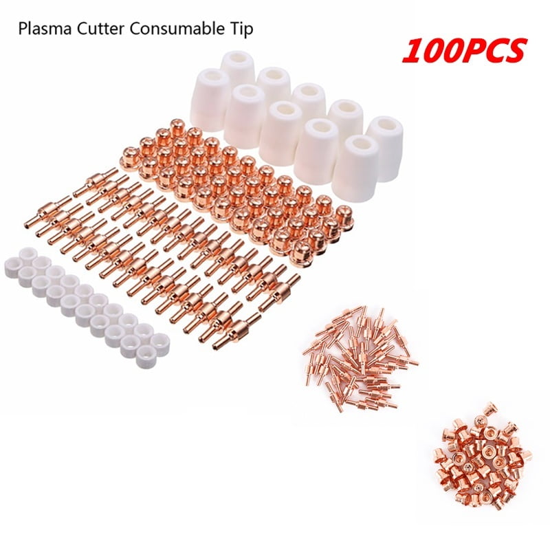 100pcs Plasma Cutter Tips Nozzle Consumables for LG-40 PT-31 Torch CUT40 CUT50 