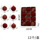 thumbnail image 2 of Seyotauo Burgundy Velvet Christmas Ornaments Balls Flocked Christmas Tree 12PCS Plastic Balls Xmas Hanging Ornaments Decoration Red, 2 of 5