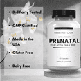 thumbnail image 5 of Research Labs Prenatal Vitamins for Women 2 Fer 1 Ad: 6X More Bioavailable Methylated Folate Folic Acid MTHF 5 | Supports Brain Development, Healthy Growth, 5 of 9