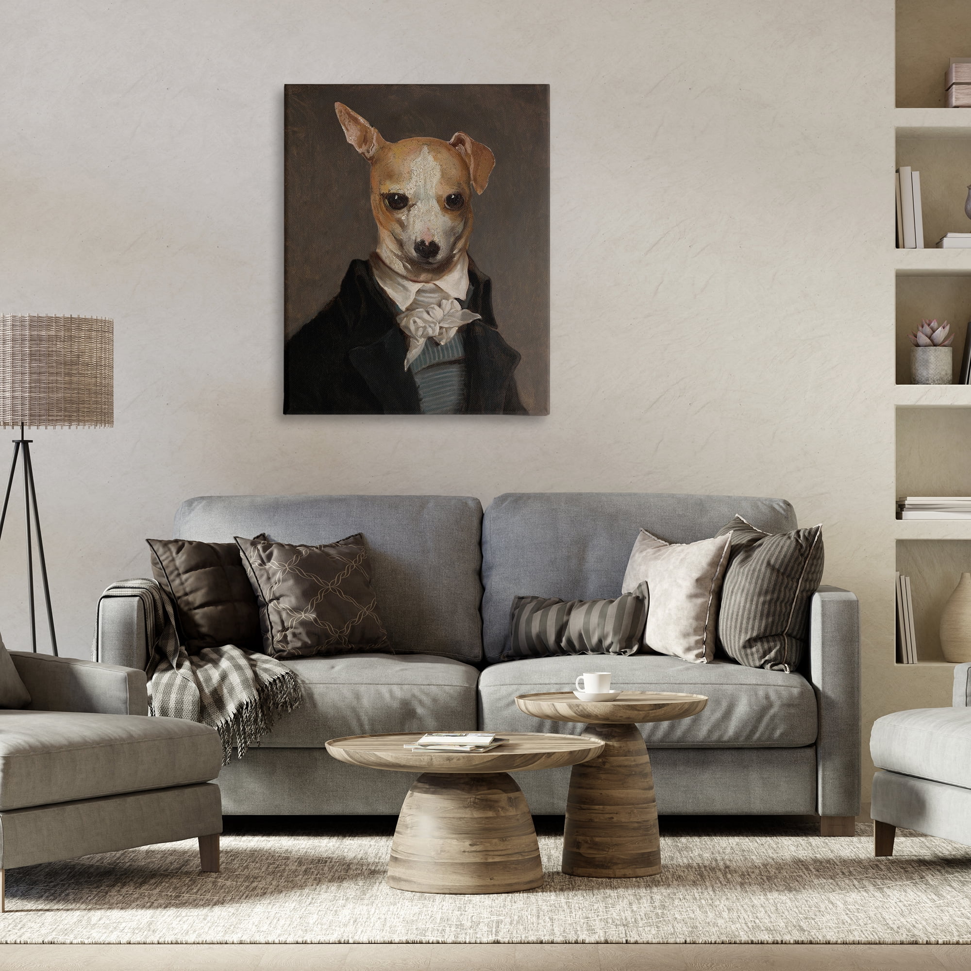 Stupell Industries Classic Portrait Chihuahua Animals & Insects Painting Gallery Wrapped Canvas Art Print Wall Art, 30 x 40