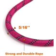 thumbnail image 3 of LAICAIW Rope Dog Leash 5 FT with Comfortable Padded Handle, Highly Reflective Threads Strong Dog Leash for Puppy and Small Dogs, 5/16 inch, Hotpink, 3 of 7