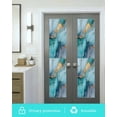 thumbnail image 5 of Window Privacy Film Teal Golden Marble Stained Glass Window Film Decorative Sun Block Window Cover Aesthetics Modern Abstract Art Window Clings Static Adhesive Sticker for Bathroom 17.7"x78.7", 5 of 7