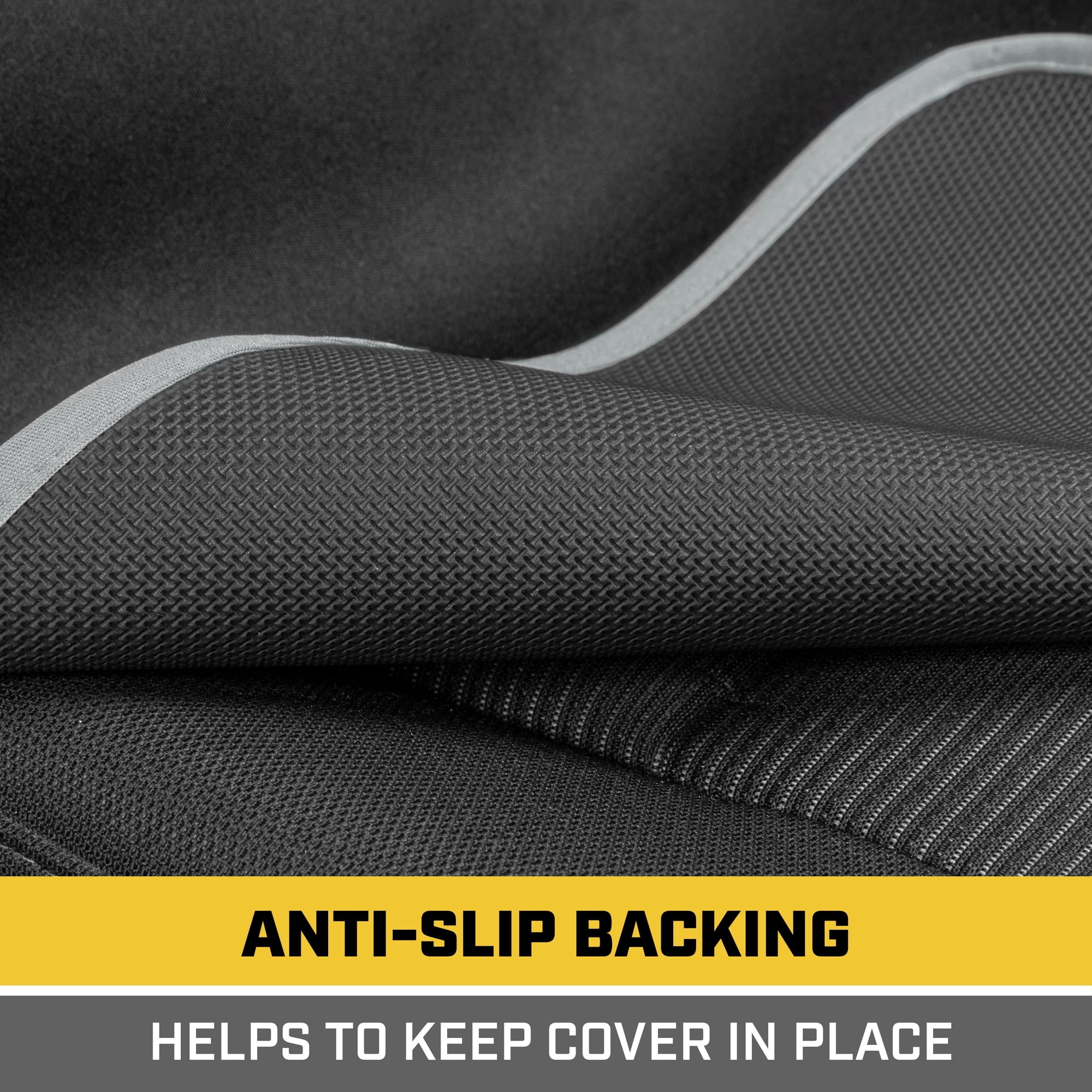 CAT® Waterproof Car Seat Cover for Front Seats, 1 Piece with Gray Trim – Durable Neoprene Seat Cover for Cars, Fits 95% of Cars Trucks SUV, Ideal Seat Protector for Leather Seats