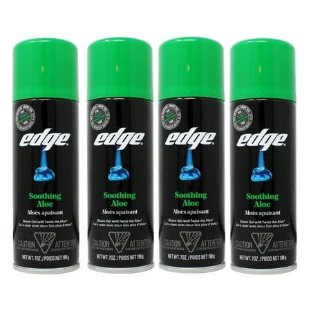 4 Pack Vicks Edge Shave Gel Soothing Aloe 7oz Each