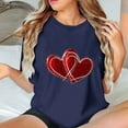 thumbnail image 4 of Women's Cute Heart T Shirt for Valentine's Teen Girls Crewneck Short Sleeve Tees Casual Summer Tops, 4 of 4