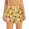 thumbnail image 2 of Balery Bees Honeycomb Jars Of Honey Flowers Pantalones cortos deportivos para mujer con forro y dos bolsillos, elásticos, para entrenamiento, gimnasio, yoga-X-Large, 2 of 7