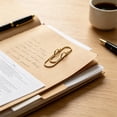 thumbnail image 1 of ZZkhGO Multi-Purpose Metal Pen Clip, Notebook Pen Stand Office Stationery Accessory, Portable Paperclip Multi Functional Pen Buckle for Desk Organizer, Gold, 1 of 6