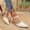 Beige, variant on Fasiaou Women's Pointed Toe T Strap High Heels Fashionable Plus Size Closed Toe Shoes Comfortable for Spring Summer Office Party Versatile Dress Shoes