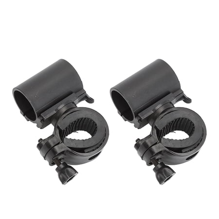 Suodoka 2pcs Universal Wheelchair Cane Holder Accessory, 360 Degree Rotation Rollator Walker Crutch Stick Bracket Holder, Black, Fits Most Mobility Scooters, 4.72x3.54x1.57 inches / 12x9x4 cm