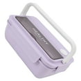 thumbnail image 4 of Lunch Container, Plastic Independent Space Easy To Clean Large Capacity 1100ml Salad Container With Chopsticks For Students For School Purple,Green,Blue Yellow,Tender Pink, 4 of 8