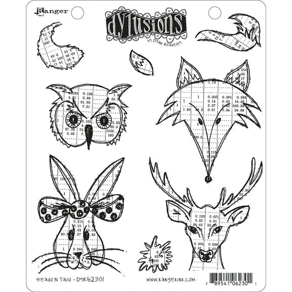 Dyan Reaveley's Dylusions Cling Stamp Collections 8.5"X7"-Heads N Tails