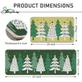 thumbnail image 3 of Green Christmas Tree Kitchen Rugs Set of 2, Xmas Holiday Kitchen Mats Decor, Winter Floor Door Mat Home Decorations - 17x30 and 17x47 Inch, 3 of 6